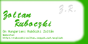 zoltan ruboczki business card
