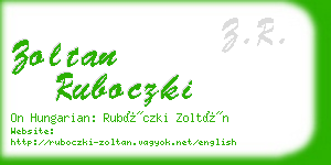 zoltan ruboczki business card